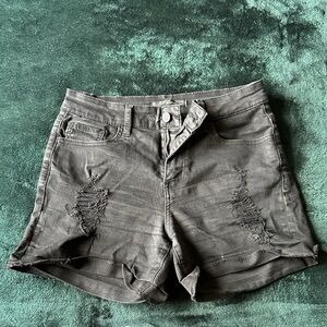 Distressed Gray Women Shorts
